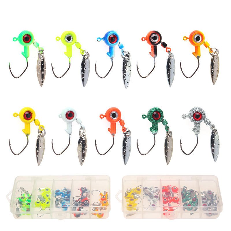 Σετ τεχνητά δολώματα jig head weedless spinners πολύχρωμα